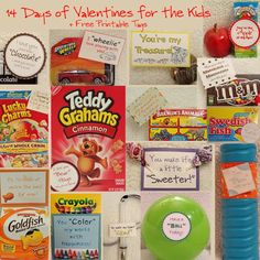 there are many valentine's day cards on the refrigerator door for kids to make