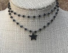 Star Choker, Grunge Jewelry, Dope Jewelry, Black Necklace, Diy Schmuck, Choker Necklaces, Bijoux Diy, Black Star