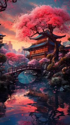 Asian Painting, Pretty Backgrounds, Japon Illustration, Japanese Landscape, Gems Art, Samurai Art