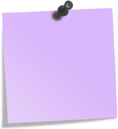 a sticky note pinned to a clipboard with push pins on it, isolated against a white background