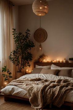 home bedroom refresh Layered Bedding, Cozy Fall Bedroom, Fall Bedroom, Neutral Bedroom, Cozy Autumn, Autumn Cozy, Organization Bedroom, Boho Bedroom, Minimalist Bedroom