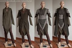 four different views of the costumes worn in star wars