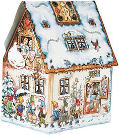 11501 Advents Calendar   Fairy Tale House  2 part - German Specialty Imports llc Hobby Craft Advent Calendar Castle, Victorian Houses Advent Calendar, Wood Victorian Advent Calendars, Hobbycraft Advent Calendar House, Vintage Advent Calendar Free Printable, Christmas Advent Calendar Vintage, Vintage Advent Calendars, Merry Chrismast, German Advent Calendar