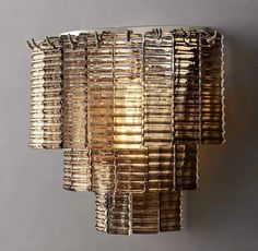 Palermo Smoke Crystal Wall Sconce Foyer Entryway, Crystal Wall Sconces, Decorative Lights, Sconces Bedroom, Cast Glass, Burnished Brass, Flute Glass, Crystal Wall, Hotel Bar