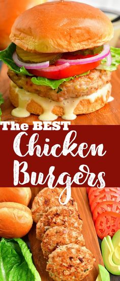 the best chicken burgers with lettuce and tomatoes