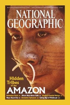 the front cover of national geographic magazine with an image of a man's face