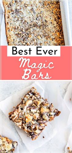 the best ever magic bars recipe with nuts