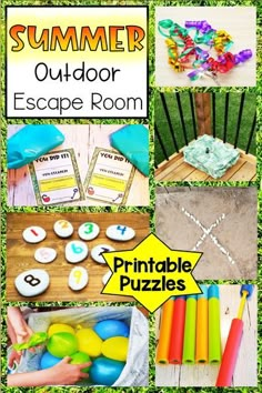 the ultimate outdoor escape room printables for kids to play with and learn how to use them