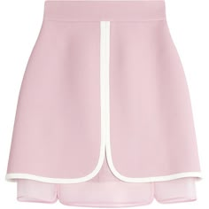 The layered finish of this Giambattista Valli skirt is modern and sharp, adding a contemporary feel to the sugar pink hue and chic crepe fabric. An insert of s… Rok Mini, Crepe Skirt, Rose Skirt, Crepe Skirts, Silk Outfit, Zipper Skirt, Knee Skirts, Sheer Skirt, Giambattista Valli