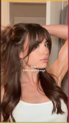 How to do your bangs! #bangs #hair #tutorial #trim #hairstyle @kenziemeads