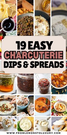 the top ten easy and delicious charcuterie dips and spreads to make your own appetizer