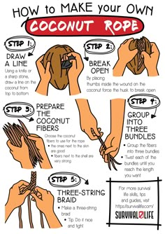 how to make your own coconut rope step by step instructions on how to do it