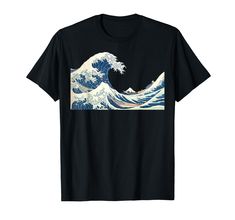 the great wave t - shirt with an image of waves on it's chest