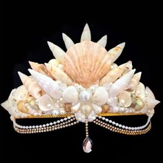 Birthday Makeup Ideas, New Years Ideas, Seashell Tiara, Diy Costumes Women, Art Coquillage