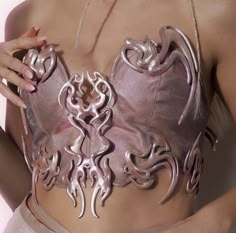 corset by @/davinaindia ig Expensive Engagement Rings, 3d Fashion, Futuristic Fashion, Fantasy Clothing, Fantasy Fashion, Mode Vintage, Stage Outfits, Diy Clothes, Pretty In Pink