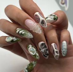 Basic Tattoos, Pretty Nails, Nail Inspo, Nail Designs, Tattoos, Floral, Beauty