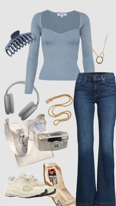 Flare Jeans Outfit, Swaggy Outfits, Really Cute Outfits, Girly Outfits, Lookbook Outfits, Types Of Fashion Styles, Simple Outfits