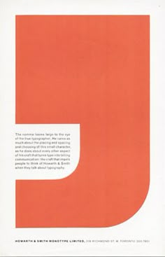 an orange and white poster with the letter d in it's center, on a black background