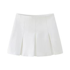 Saia Curta Alfaiataria Plissada – PURALICE Wide Pleated Skirt, Short Pollera, Autumn 2023, Knee Length Skirt, Types Of Skirts, White Skirts, Vintage Skirt