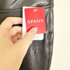 SPANX | Pants & Jumpsuits | New Spanx Faux Leather Legging Black Medium | Poshmark Pants