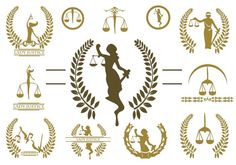 an image of law and justice symbols