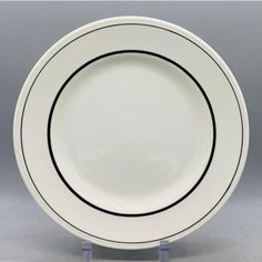 a white plate with black lines on it