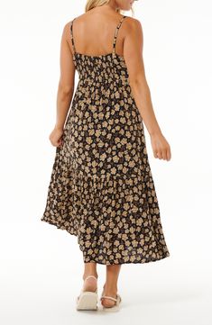 Delightful allover blooms romance this twirl-worthy maxi designed with slender straps and a stem-showing front vent. Front button closure V-neck Sleeveless 100% viscose Machine wash, dry flat Imported Maxi Design, Favorite Daughter, Maternity Shops, Designer Clothes For Men, Modern Outfits, Rip Curl, Autumn Fashion Women, Sweater And Shorts, Fall Wardrobe