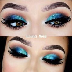 Ballroom Competition Makeup, Dark Blue Eyeshadow, Ballroom Makeup, Mermaid Makeup Halloween, Competition Makeup, Jessica Rose, Birthday Makeup, Evening Makeup, Bold Makeup