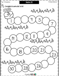 the worksheet for numbers to 20