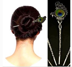 Indian Oxidized Peacock Feather Silver Plated Hair Stick Beautiful Handmade Antique Design Hair Pin for Women Unique Jewelry Gift for Her These stylish Peacock Feather Hair Stick from VASTRABHUSHAN will certainly leave you spellbound. These Hair Pin have an excellent finish and gives out an exquisite sense of style. If you are looking for an amazing Fashion Jewelry for special occasions such as Anniversary, Engagement, Party, Wedding or for gifting , then your search ends here. The look is stunn Pakistani Hair, Peacock Hair, Handmade Hairpin, Design Hair, Antique Jewelry Indian, Unique Jewelry Gifts, Hair Stick, Feathered Hairstyles, Antique Design