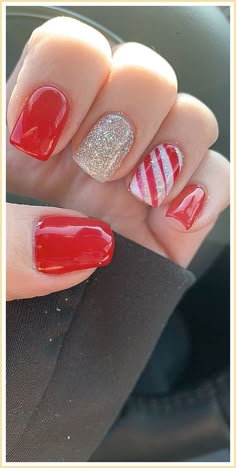 Winter Nails Glitter - Discovered what you are searching for? Act now while there's still time - Click to visit. Christmas Nails Diy, Candy Cane Nails, Nails Art Designs, Christmas Gel, Maroon Nails, Art Designs Ideas, Winter Nails Acrylic, Christmas Gel Nails, Short Square Acrylic Nails