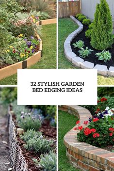 garden bed edging ideas that are easy to do in the back yard or front yard