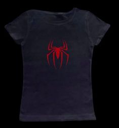 Y2k Vintage Tee Collection, where nostalgia meets style! Step back in time and embrace the iconic fashion trends of the turn of the millennium with these carefully curated vintage tees Spiderman Shirt Cropped, Summer Punk, Spider Baby, Y2k Shirts, Grafic Tees, Vintage Spider, Hip Hop Women, Crop Top Summer, Women Crop Top