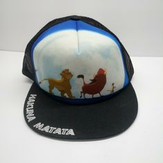 Lion King "Hakuna Matata" AUTHENTIC Disney Hat Cap NWT. Condition is "New with tags". Shipped with USPS First Class. Disney Adjustable Baseball Cap, Adjustable Disney Baseball Cap, Disney Adjustable Cap, Adjustable Disney Cap, Themed Baseball Cap, Themed Baseball Cap One Size Fits Most, Themed Baseball Cap, One Size Fits Most, Themed Adjustable Baseball Cap, Adjustable Themed Cap