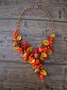 Product Specifications:
Materials: Polymer clay, glass beads, wire, and metal
Length: 18.8 inches (48 cm) Clay Autumn, Rowan Berries, Clay Craft, Red Leaves, Yellow Leaves, Wild Rose, Flower Jewelry, Wild Roses, Beautiful Necklace