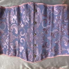 Super Cute All-Size Corset ! Never Worn , Also A Gift I Didnt Wear Purple Corset Top, Purple Corset, Pink And Purple, Corset Top, Pink Purple, Super Cute, Gems, Womens Tops, Halloween