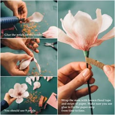 how to make an artificial flower with paper flowers