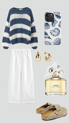 #spring #summer #beach #ootd #outfitinspo #ideas #marcjacobs #bostonburks #knittedjumper Clean Girl Outfit, Adrette Outfits, Beach Ootd, Coastal Granddaughter, Spring Clean, Clean Girl