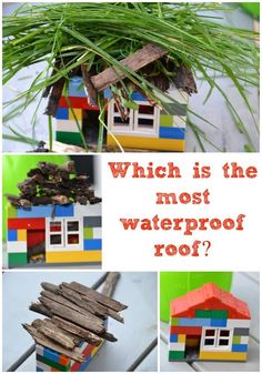 a collage of photos with the words which is the most waterproof roof?