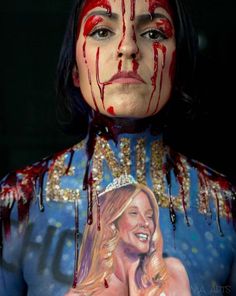 Body art #7 out of 31 : Carrie from the 1976 movie by Stephen King #makeup #beauty Stephen King, Body Art, Art