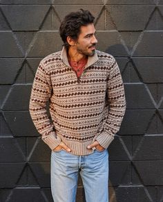 The best sweaters are the ones that look like they came from grandpa’s cabin back in the day. Made with non-mulesed Donegal yarn, vintage texture meets modern sustainability for the best of both worlds. DetailsFit: Standard fit, stand collar with 1/4 zip, 26.5" lengthFeel: Soft and warm heritage-inspired yarn made from non-mulesed Donegal woolFeatures: Inherent odor control, jersey or jacquard stitch, and rib collar, cuffs, and hemFabric & CareFabric Name: Wilde Donegal80% Wool Non-Mulesed, 20% Best Sweaters, 1/4 Zip Sweater, Mens Sleeve, Honey Brown, Best Of Both Worlds, Vintage Texture, Cool Sweaters, Fabric Names, Zip Sweater