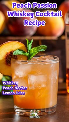 "Discover the ultimate Peach Passion Whiskey Cocktail Recipe that combines the sweetness of peach whiskey with the tropical twist of passion fruit. This fruity whiskey cocktail is perfect for summer gatherings, offering a refreshing blend that’s easy to make. Enjoy a delightful whiskey peach drink that will impress your guests and elevate your cocktail game. Try this easy peach whiskey recipe for a vibrant, flavorful experience. Sip on this refreshing whiskey cocktail and savor the perfect harmony of whiskey with peach and passion fruit. Perfect for any occasion, this summer peach whiskey cocktail will become your go-to peach passion cocktail!"