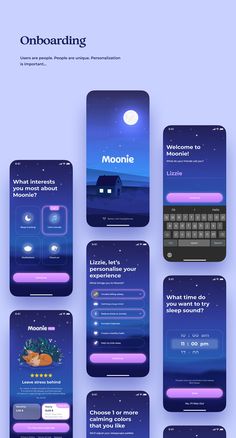 an image of the moonlit app for iphone, ipad and android devices with different screens