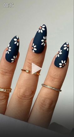 + +long almond nails...l nails...tte nails...rylic nails...vy blue...rk blue...ep blue nails...ack nails...ack and white nails...nicure...mple...nimalistic nails...il art...ends...signs...eas...spirations...endy nail design...ending 2022...etty...unning...assy...egant...eryday wear...am...rgeous...oral nails...ower nails...ll nails...nt..? Matte Black Nails, Colorful Nails, Floral Nails, Chic Nails, Nail Arts, Short Acrylic Nails, Matte Nails, Flower Nails, Cute Acrylic Nails