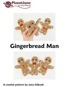 the gingerbread man is made out of crochet