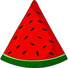 a watermelon slice is shown on a white background