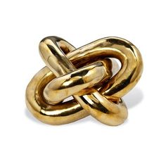 an image of a gold knot ring on a white background