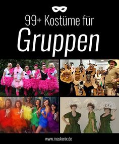 some people are dressed up in costumes and posing for pictures with the words gruppen