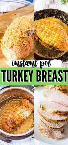 collage of turkey breast roasts with text overlay