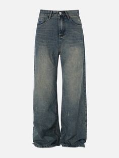 TALISHKO - Solid Vintage Loose Jeans Loose Jeans Aesthetic, Denim Wash Jeans, Jeans Png Aesthetic, Dream Clothing Aesthetic, Baggy Jeans Png, Over Sized Jeans, Jean Street Style, Jeans For School, New Jeans Aesthetic